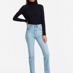 Everlane The Original Cheeky High Rise Sky Blue Jeans sz 25 ankle NWT